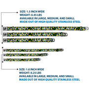 Dog Bone Seatbelt Buckle Collar - CASH MONEY w/$$$ Black/White/Yellow/Green