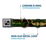 Dog Bone Seatbelt Buckle Collar - Camo'stache