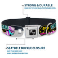 Load image into Gallery viewer, Dog Bone Seatbelt Buckle Collar - Cali Bear/CALI Graffiti/Pot Leaves Black/Multi Color
