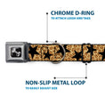 Load image into Gallery viewer, Dog Bone Seatbelt Buckle Collar - Cheetah/Stars Tan/Black

