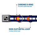 Load image into Gallery viewer, Dog Bone Seatbelt Buckle Collar - Colorado Flags
