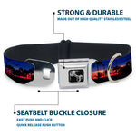 Dog Bone Seatbelt Buckle Collar - California Sunset