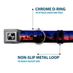 Dog Bone Seatbelt Buckle Collar - California Sunset