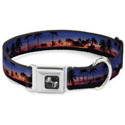 Dog Bone Seatbelt Buckle Collar - California Sunset