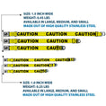 Load image into Gallery viewer, Dog Bone Seatbelt Buckle Collar - CAUTION Yellow/Black
