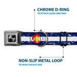 Dog Bone Seatbelt Buckle Collar - Colorado Flags4 Weathered