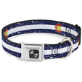 Load image into Gallery viewer, Dog Bone Seatbelt Buckle Collar - Colorado Flags4 Weathered

