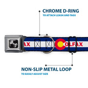 Dog Bone Seatbelt Buckle Collar - Colfax Colorado Flag