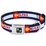 Dog Bone Seatbelt Buckle Collar - Colfax Colorado Flag