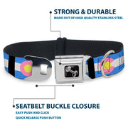 Dog Bone Seatbelt Buckle Collar - Colorado Flags Pastel