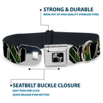Dog Bone Seatbelt Buckle Collar - CALIFORNIA/Bear Silhouette Black/Camo Olive