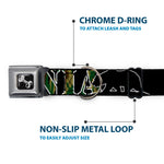 Dog Bone Seatbelt Buckle Collar - CALIFORNIA/Bear Silhouette Black/Camo Olive