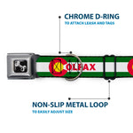 Dog Bone Seatbelt Buckle Collar - COLFAX Green Stripe