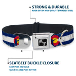 Dog Bone Seatbelt Buckle Collar - Colorado Flag/Fisher Weathered