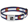 Load image into Gallery viewer, Dog Bone Seatbelt Buckle Collar - Colorado Flag/Marijuana Leaf
