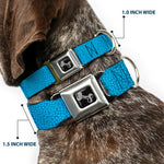 Dog Bone Seatbelt Buckle Collar - Ditsy Floral Blue/Light Blue/White