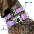Load image into Gallery viewer, Dog Bone Seatbelt Buckle Collar - Ditsy Floral Lavender/White/Black
