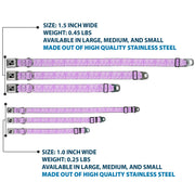 Dog Bone Seatbelt Buckle Collar - Ditsy Floral Lavender/White/Black