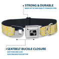 Load image into Gallery viewer, Dog Bone Seatbelt Buckle Collar - Ditsy Floral Yellow/White/Brown
