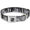 Load image into Gallery viewer, Dog Bone Seatbelt Buckle Collar - Doodle1/Paint Drips White/Black
