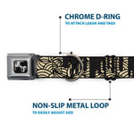 Dog Bone Seatbelt Buckle Collar - Doodle1/Paint Drips Cream/Black