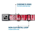 Load image into Gallery viewer, Dog Bone Seatbelt Buckle Collar - Doodle1/Paint Drips White/Red
