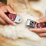 Dog Bone Seatbelt Buckle Collar - Doodle1/Paint Drips White/Red