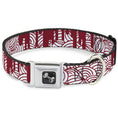 Load image into Gallery viewer, Dog Bone Seatbelt Buckle Collar - Doodle1/Paint Drips White/Red

