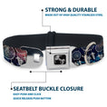 Load image into Gallery viewer, Dog Bone Seatbelt Buckle Collar - Dream Catcher Galaxy/White
