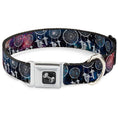 Load image into Gallery viewer, Dog Bone Seatbelt Buckle Collar - Dream Catcher Galaxy/White
