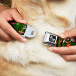 Dog Bone Seatbelt Buckle Collar - Decorated Tree2 w/Bows/Lights/Candy Canes