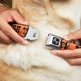 Load image into Gallery viewer, Dog Bone Black/Silver Seatbelt Buckle Collar - Dallas-Raleigh-Tennessee-Austin-Boston Stripes Browns/Black

