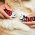 Load image into Gallery viewer, Dog Bone Seatbelt Buckle Collar - Floral Paisley3 Red/Black/Gray/White
