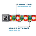 Load image into Gallery viewer, Dog Bone Black/Silver Seatbelt Buckle Collar - Florida Flag Continuous
