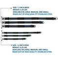 Load image into Gallery viewer, Dog Bone Black/Silver Seatbelt Buckle Collar - FAFO FUCK AROUND AND FIND OUT Thin Blue Line Flag

