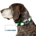 Load image into Gallery viewer, Dog Bone Black/Silver Seatbelt Buckle Collar - Golf Balls Scattered Green/White
