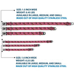 Dog Bone Seatbelt Buckle Collar - Hunting Camo Pinks