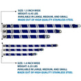 Load image into Gallery viewer, Dog Bone Seatbelt Buckle Collar - Hash Mark Stripe Double Navy/Silver
