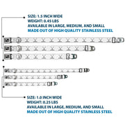 Dog Bone Black/Silver Seatbelt Buckle Collar - Hockey Sticks and Puck White/Black