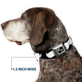 Load image into Gallery viewer, Dog Bone Seatbelt Buckle Collar - Mustache Black/White
