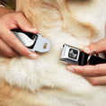 Load image into Gallery viewer, Dog Bone Seatbelt Buckle Collar - Mustache Black/White
