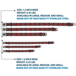 Dog Bone Seatbelt Buckle Collar - Mini Navajo Black/Gray/Red/White