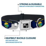Dog Bone Seatbelt Buckle Collar - Montana Flags