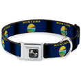 Load image into Gallery viewer, Dog Bone Seatbelt Buckle Collar - Montana Flags2
