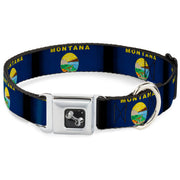 Dog Bone Seatbelt Buckle Collar - Montana Flags2