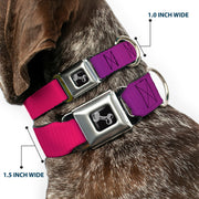 Dog Bone Seatbelt Buckle Collar - Multi Color Blocks