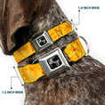 Load image into Gallery viewer, Dog Bone Seatbelt Buckle Collar - Mac & Cheese Vivid
