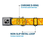 Dog Bone Seatbelt Buckle Collar - Mac & Cheese Vivid