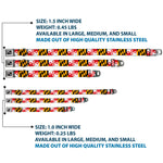 Dog Bone Seatbelt Buckle Collar - Maryland Flags
