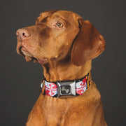 Dog Bone Seatbelt Buckle Collar - Maryland Flags